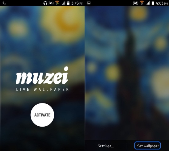 how to set Muzei Live Wallpaper