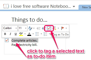 tag as to-do item