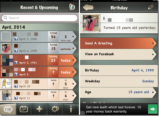 Birthday Calendar+