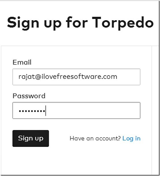 torpedo signup