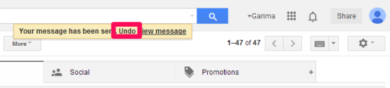 Gmail Undo Send- Undo mail