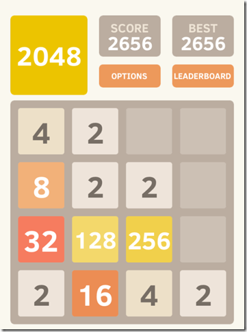 2048 iPhone Puzzle Game