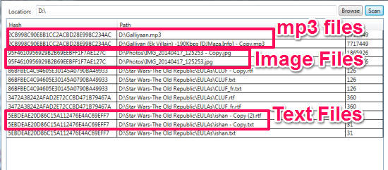 Tiny Deduplicator Copy of different types of files