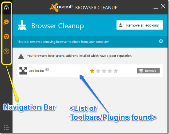 avast browser cleanup mainui