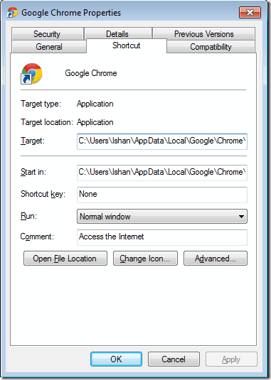 Chrome Installation Path