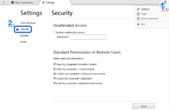anydesk unattended access