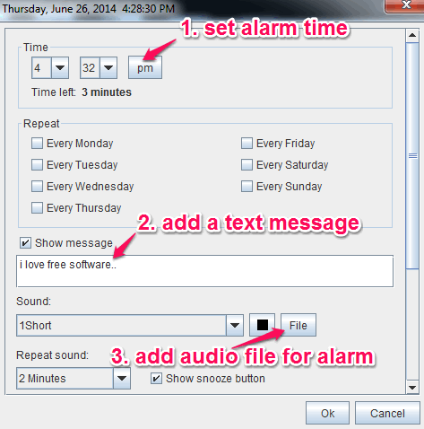 alarm clock notification audio hijacked