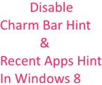 Disable Charm Bar