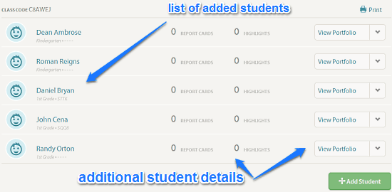 added students