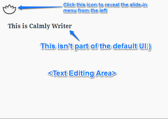 calmly writer for browser