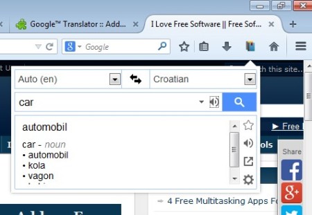 language translator addons firefox 3