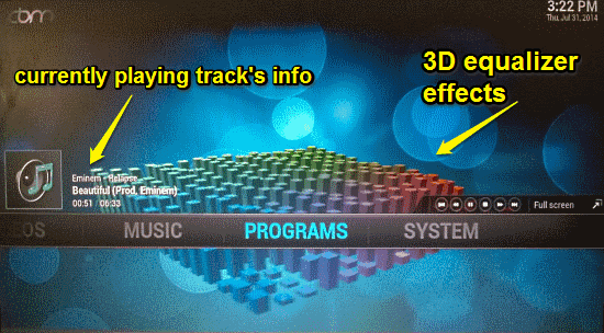 openelec music playback