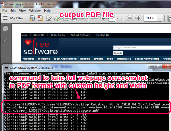 take full webpage screenshot from command line