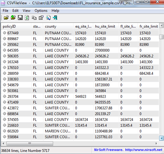 Csv viewer