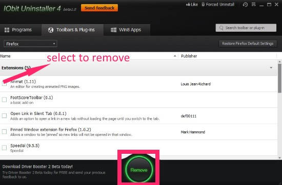 IObit Uninstaller-Firefox