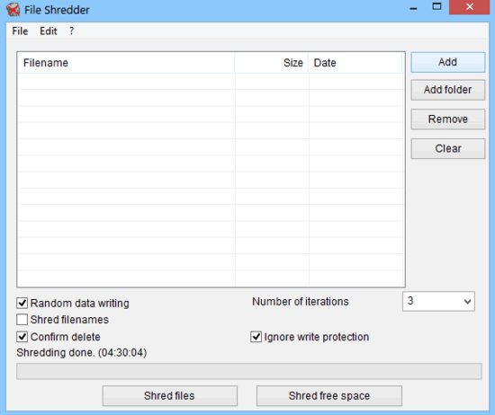 Free file shredder store windows 7