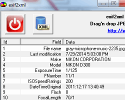 exif2xml