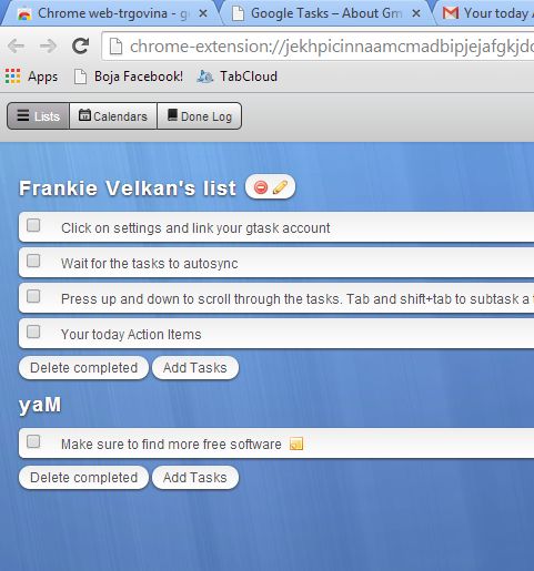 google tasks chrome plugin