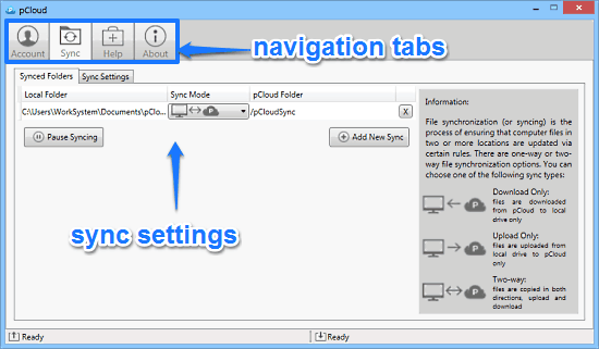 pcloud desktop sync