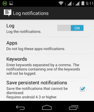 Log Notifications