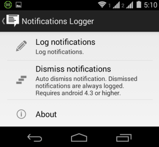 Notifications Logger Settings