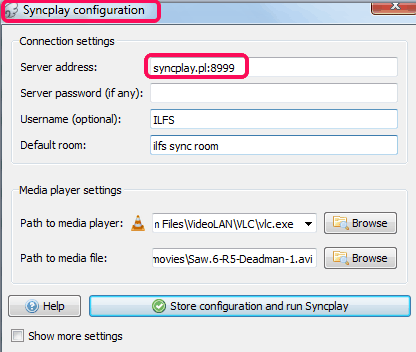 Syncplay Configurations