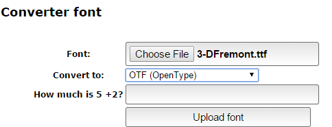 font converter feature