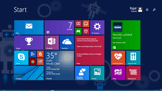 start screen windows 10