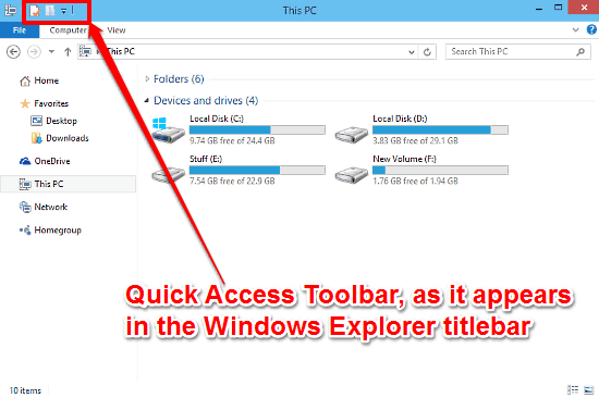 How To Customize Quick Access Toolbar In Windows 10?