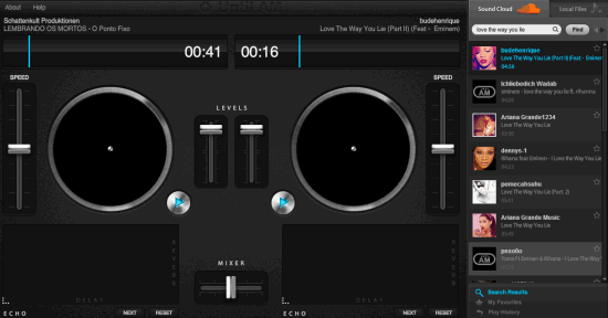 Online DJ Mixer with to Play Mix Songs