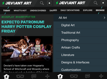 DeviantArt Interface