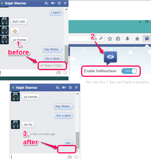 block seen notifications from Facebook in Firefox