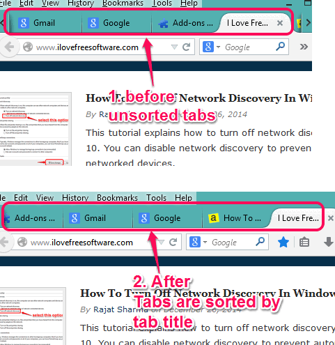 sort Firefox tabs