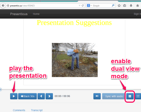 how to record online presentation