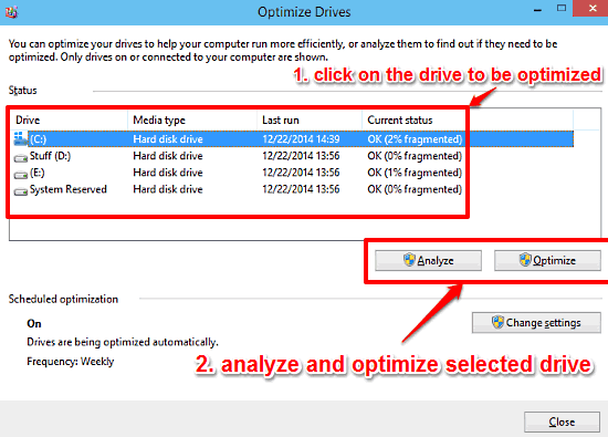 optimize disk