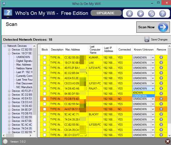 Wifi monitoring