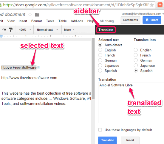  How To Translate Text In Google Docs 