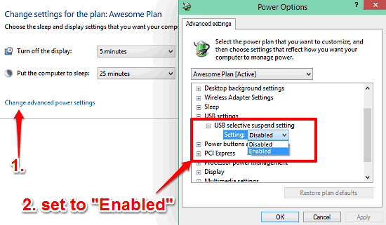 Usb setting usb setting