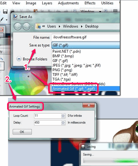 paintnet saves gif as imageit gif file