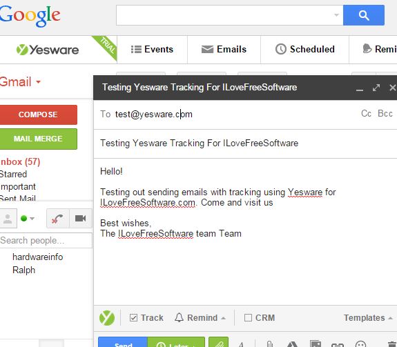 chrome email tracking ip address sms