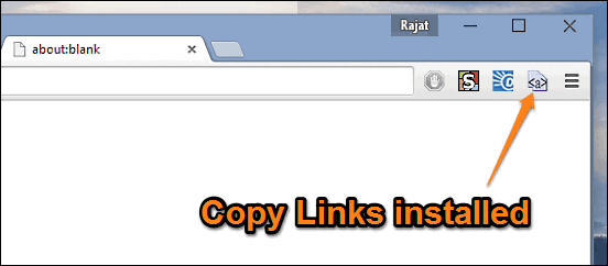google chrome copylinks icon