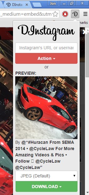 instagram photo downloader extension chrome