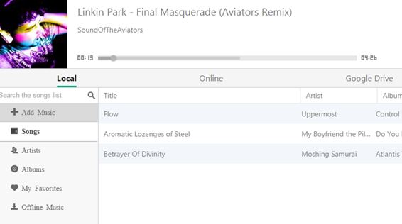 offline music player extensions chrome 1