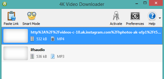 can 4k video downloader download from instagram