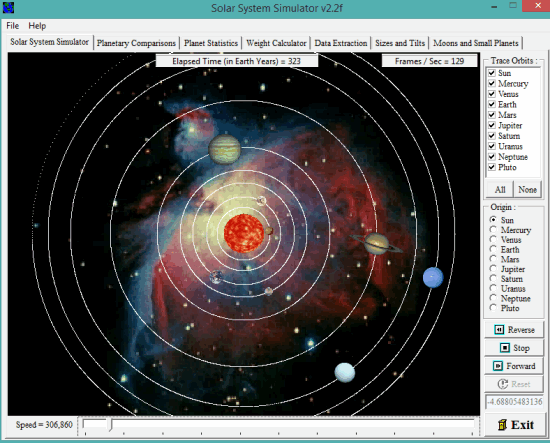 Solar System Simulator by Moose O'Malley