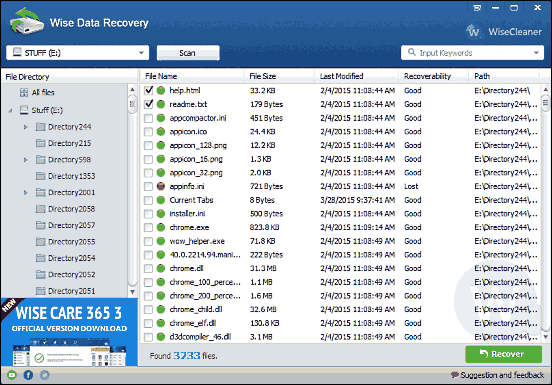 Wise Data Recovery 6.1.4.496 free downloads