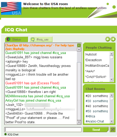 ICQ Chat-page