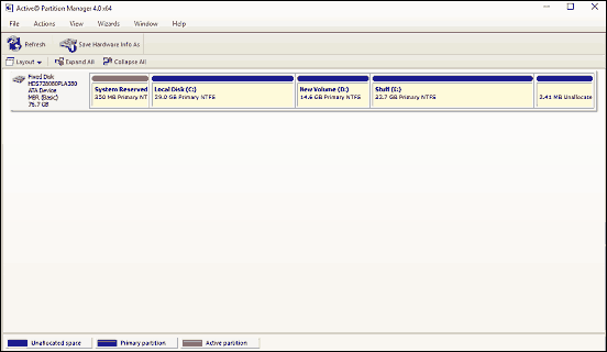 active partition manager