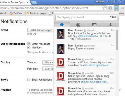 twitter notifier extensions chrome 1