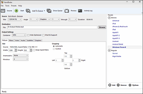 handbrake converter for windows